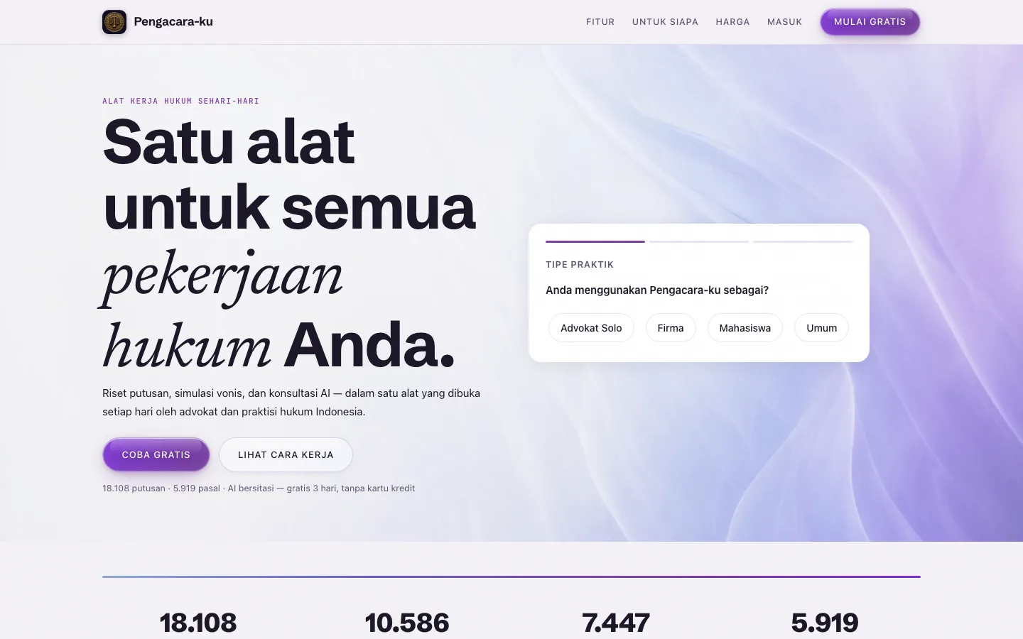 Tampilan Pengacara-ku